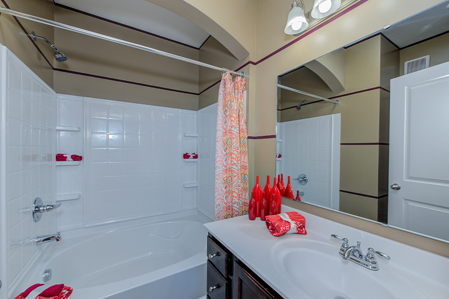 Bathroom at Hamilton Luxury apartments.